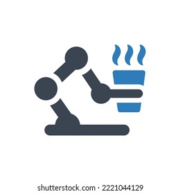 Robot-Barista-Symbol (Vektorgrafik)
