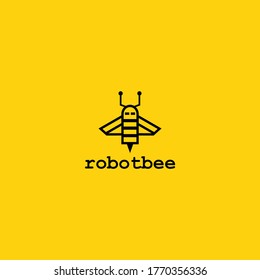 el logo de la abeja robot vuela