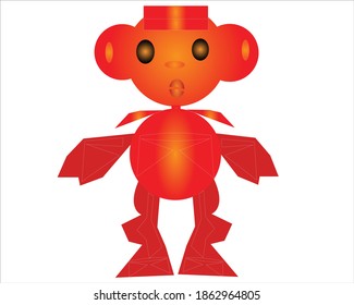 robot bee red minimalist modern template vectors for logo and website