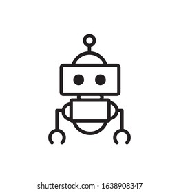 robot bionic technology character artificial machine vector illustration linear design