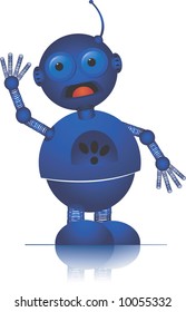  robot in blue color	