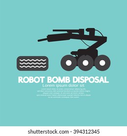 Robot Bomb Disposal Vector Illustration