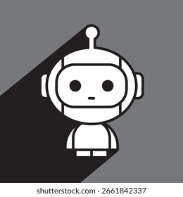 robot o bot, concepto de tecnología de IA, inteligencia artificial, Ilustración vectorial 