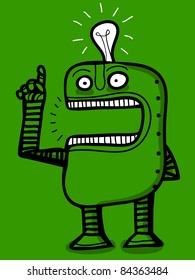 robot with brilliant idea