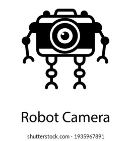 Robot camera vector trendy filled icon 