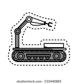 Robot car with hydraulic hand
