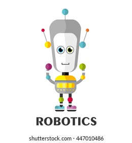 robot card. Vector Illustration