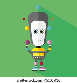 robot card. Vector Illustration