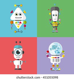 robot card. Vector Illustration