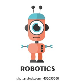 robot card. Vector Illustration