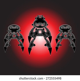 Robot Cartoon animations vector,set2