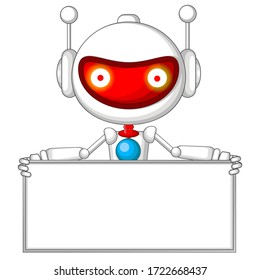 Dibujo de Robot con placa en blanco