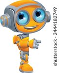 A robot cartoon cute fun alien mascot character man illustrations