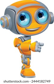 A robot cartoon cute fun alien mascot character man illustrations