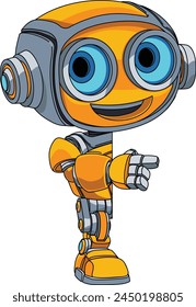 Un robot de dibujos animados lindo divertido mascota alienígena personaje hombre ilustraciones