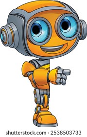 Un robot de dibujos animados linda diversión alienígena mascota personaje hombre ilustraciones