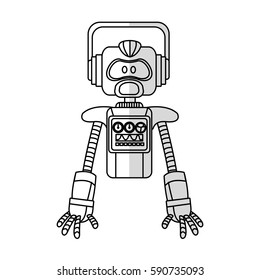 robot cartoon icon