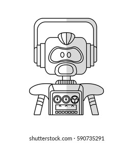 robot cartoon icon