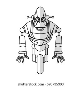 robot cartoon icon