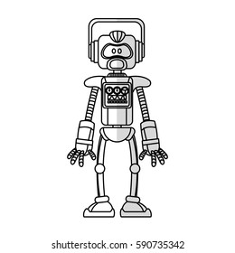 robot cartoon icon