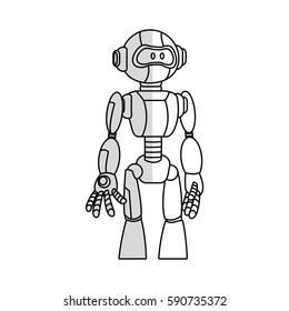 robot cartoon icon