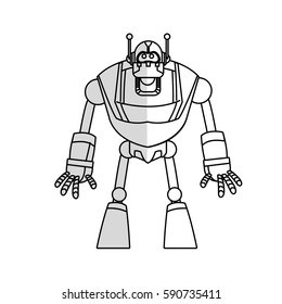 robot cartoon icon