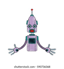 robot cartoon icon