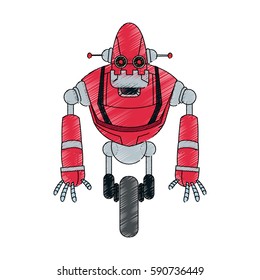 robot cartoon icon