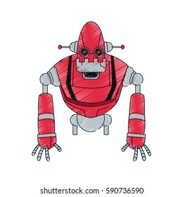 robot cartoon icon