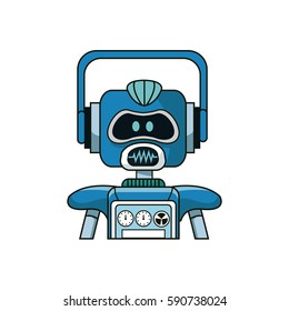 robot cartoon icon