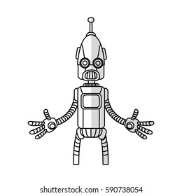 robot cartoon icon