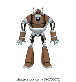 robot cartoon icon
