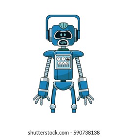 robot cartoon icon