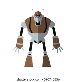 robot cartoon icon