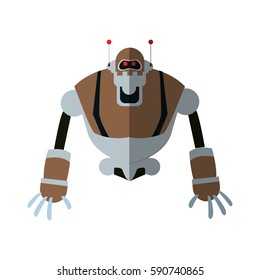 robot cartoon icon