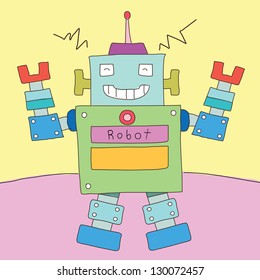 Robot cartoon Ideal for future