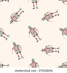 robot , cartoon seamless pattern background