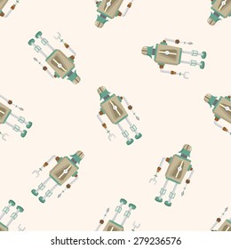 robot , cartoon seamless pattern background