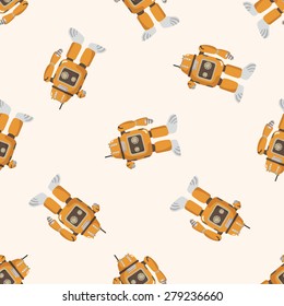 robot , cartoon seamless pattern background