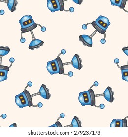 robot , cartoon seamless pattern background