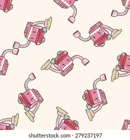 robot , cartoon seamless pattern background