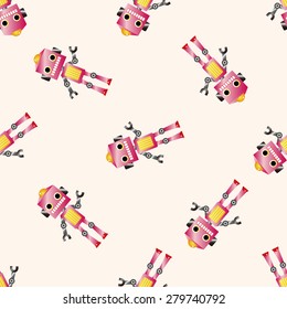 robot cartoon , cartoon seamless pattern background