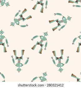 robot , cartoon seamless pattern background