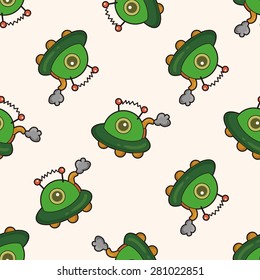 robot , cartoon seamless pattern background