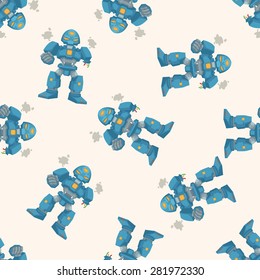 robot , cartoon seamless pattern background
