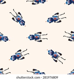 robot , cartoon seamless pattern background