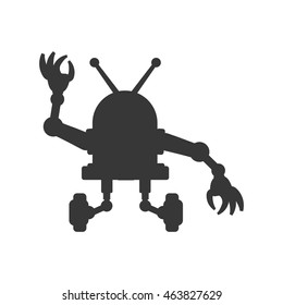 robot cartoon technology android metal  icon. Isolated and flat illustration. Vector graphic