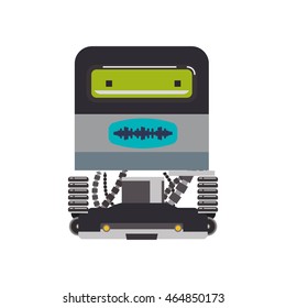 robot cartoon technology android metal icon. Isolated and flat illustration. Vector graphic