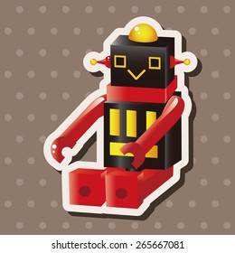 robot cartoon theme elements vector,eps