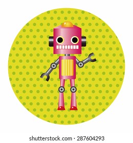 robot cartoon theme elements vector,eps
